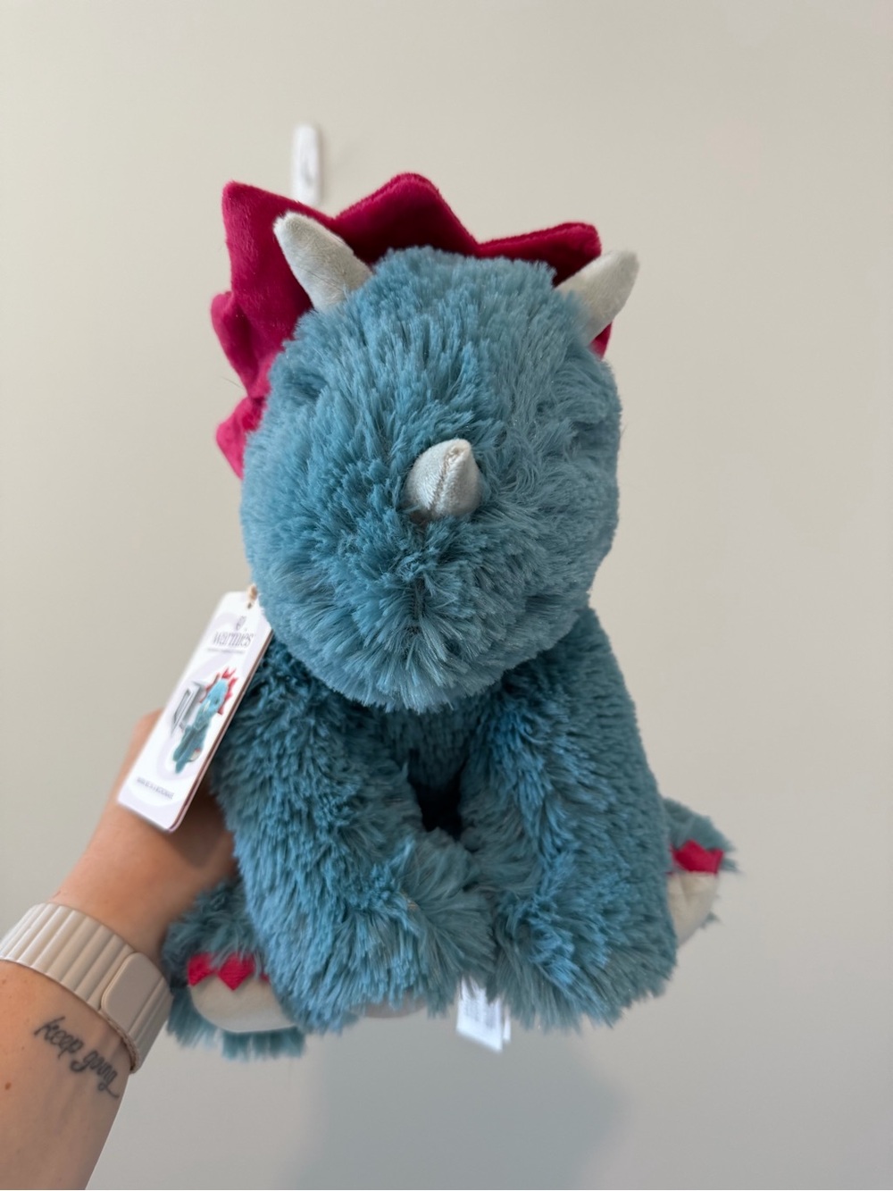 Warmies Blue Triceratops Stuffed Animal